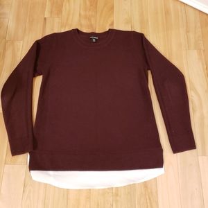 Hilary Radley 2fer Sweater in Wine. Size M.